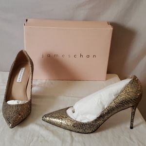 New JAMES CHAN Fabian Leather Pump